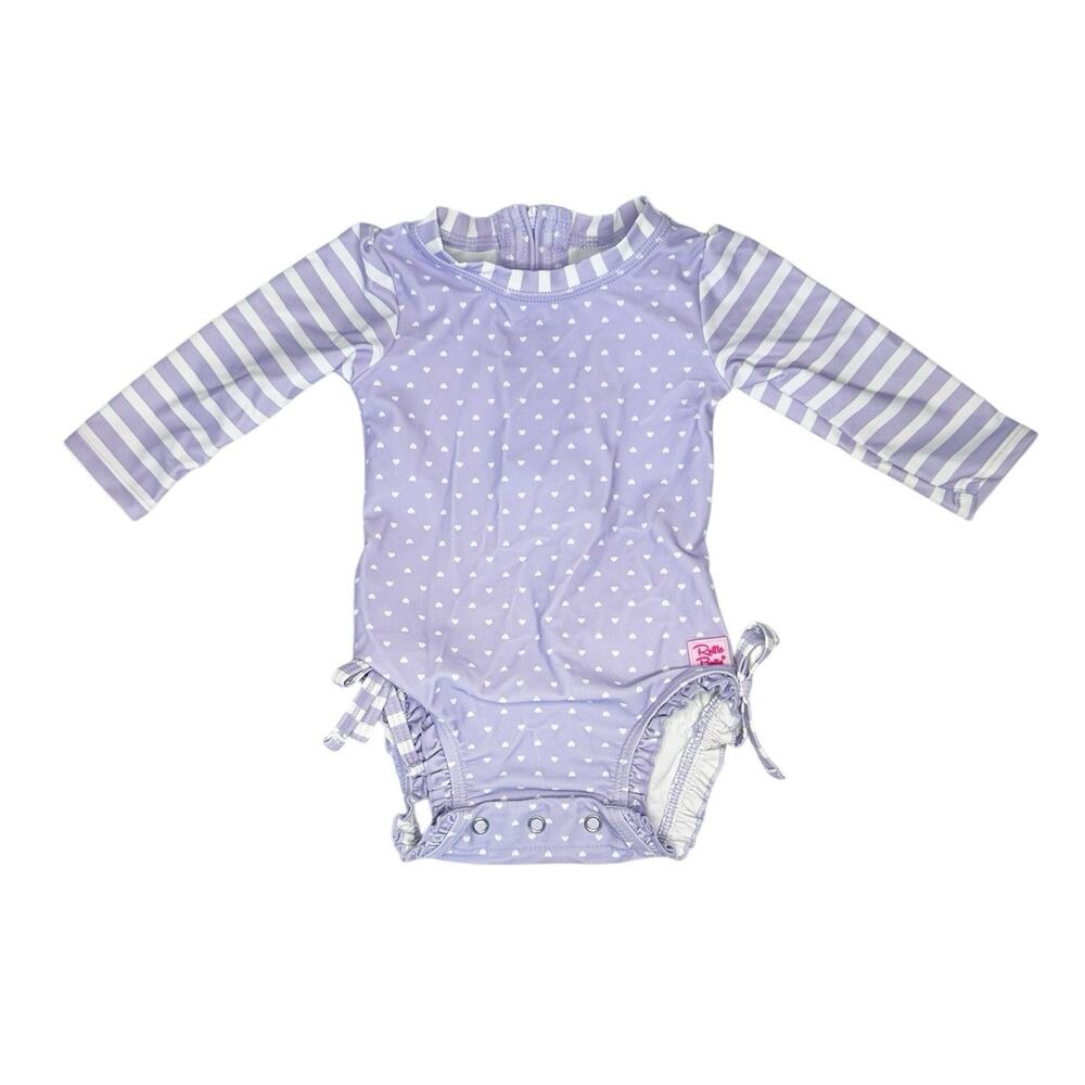 Ruffle Butts Long Sleeve Rash Guard Suit Size 3-6 Months